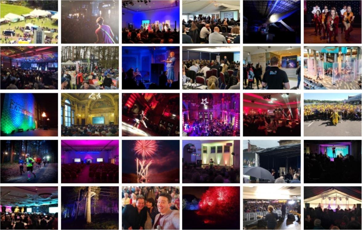 Montage of thirty different events undertaken by McKenna Media Group